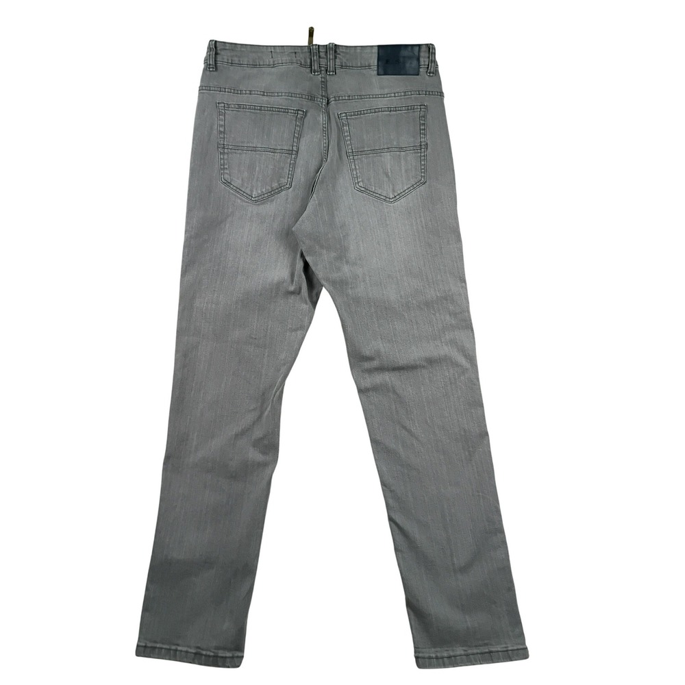 Ben Sherman Pants Mens 34x34 Grey Straight Fit Stretch Cotton Casual Denim Jeans